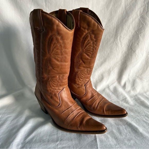 Aldo Shoes - Aldo Brown Leather Western Heeled Boots